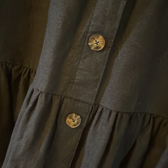 Black linen skirt size 2 - Picture 2 of 5